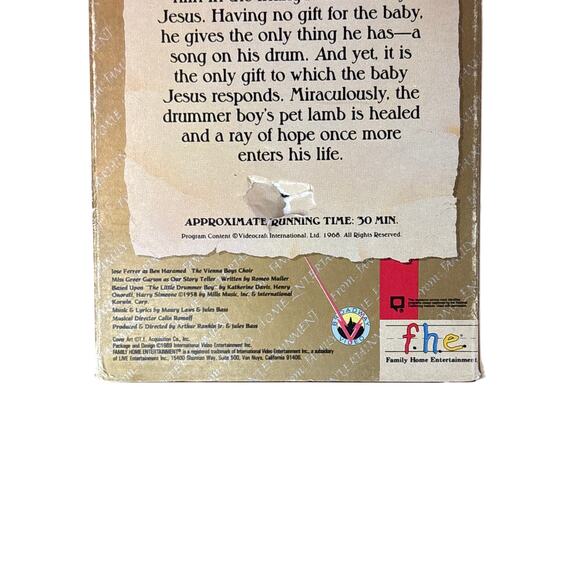 The Little Drummer Boy VHS Tape Vintage 1980s Family Christmas Classic - Picture 6 of 11